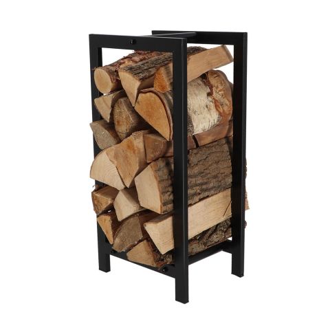 Porte-bûches rangement bois  noir 15 kg – Image 4