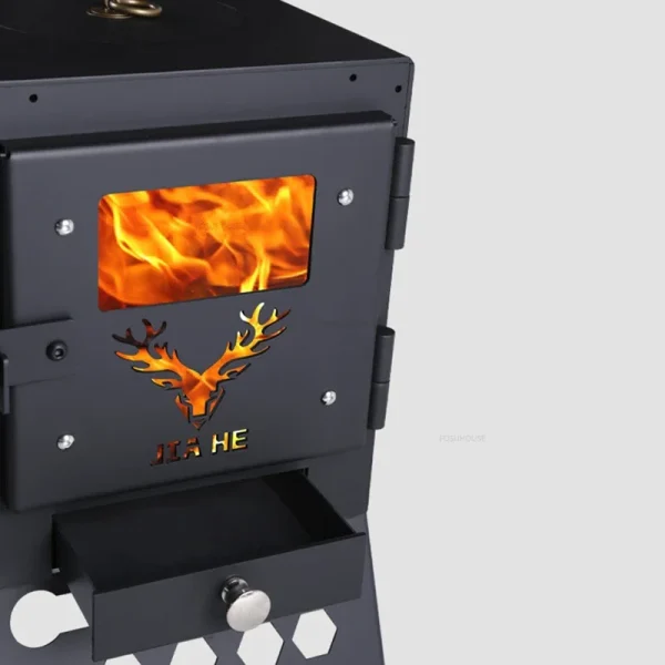 Poêle à bois en acier pour chauffage intérieur – Image 3