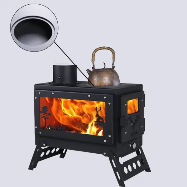 Poêle à bois en acier pour chauffage intérieur – Image 5