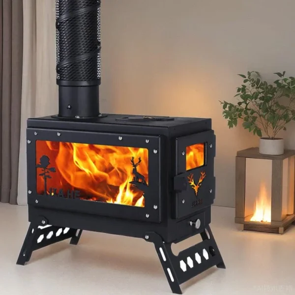 Poêle à bois en acier pour chauffage intérieur – Image 2